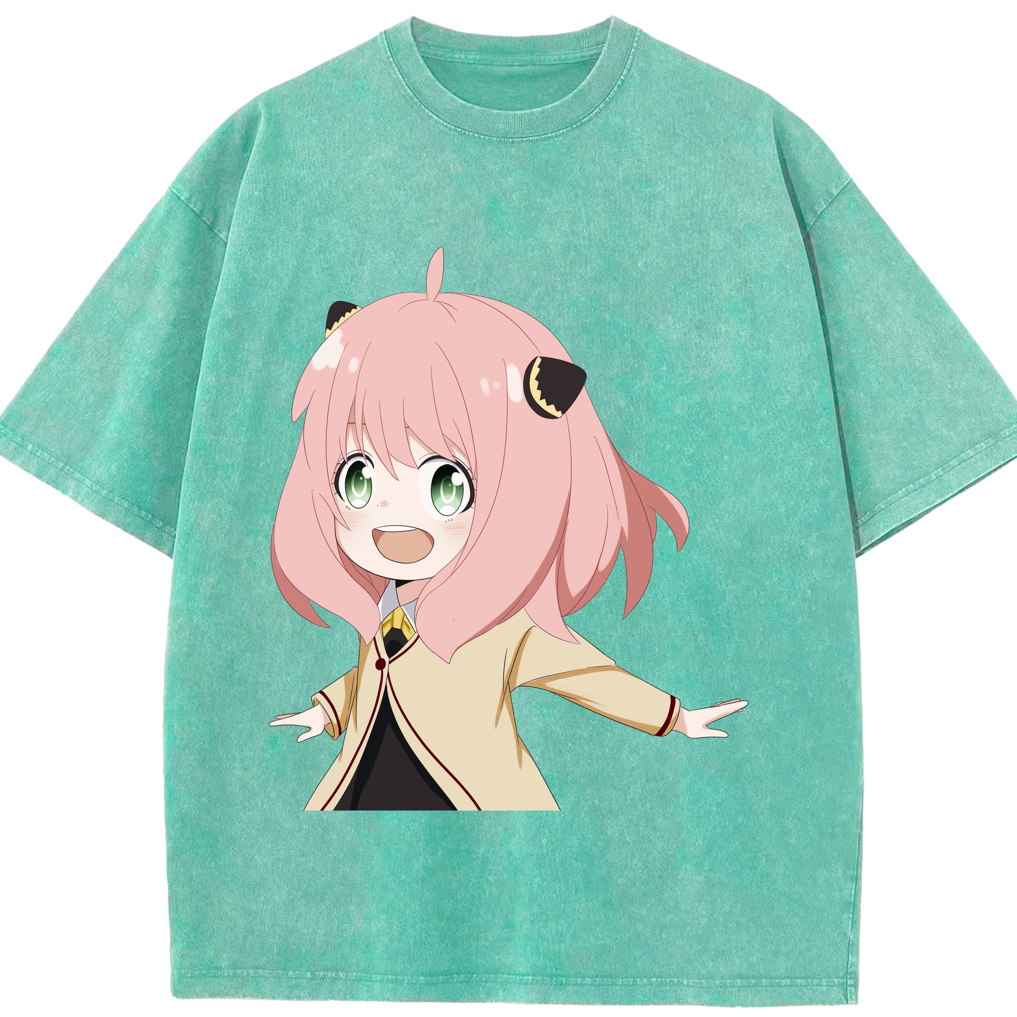 （画像用） SPY×FAMILY间谍家家酒 綿100% ヴィンテージ風 半袖Tシャツ（フロントプリント）